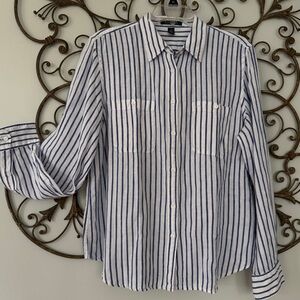 Lauren (Ralph Lauren) women's linen blouse size XL